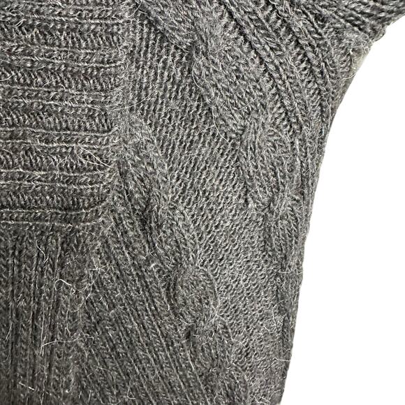 ALLSAINTS All Saints Women's Flex Knit Alpaca Blend Cardigan Sweater Size 6 Gray - Picture 4 of 8